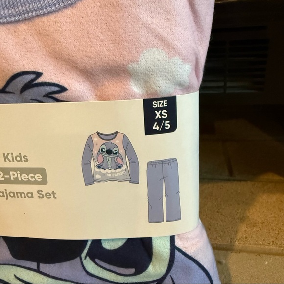 NWT Disney Stitch Pink and Purple Pajama Set size XS 4/5 - Picture 2 of 5